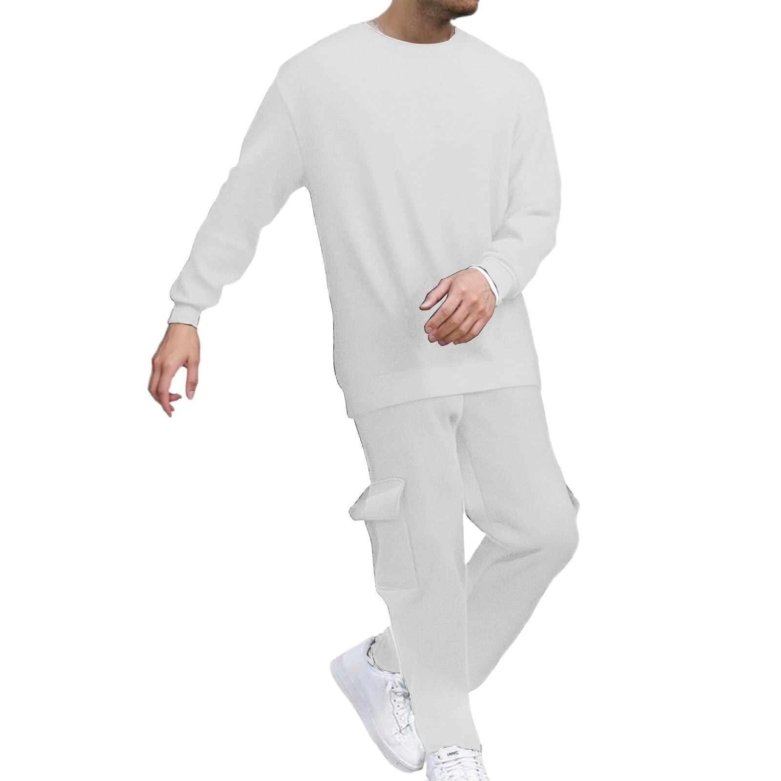 

Мужские комплекты из 2 предметов с длинным рукавом: топы и брюки, повседневный набор XL