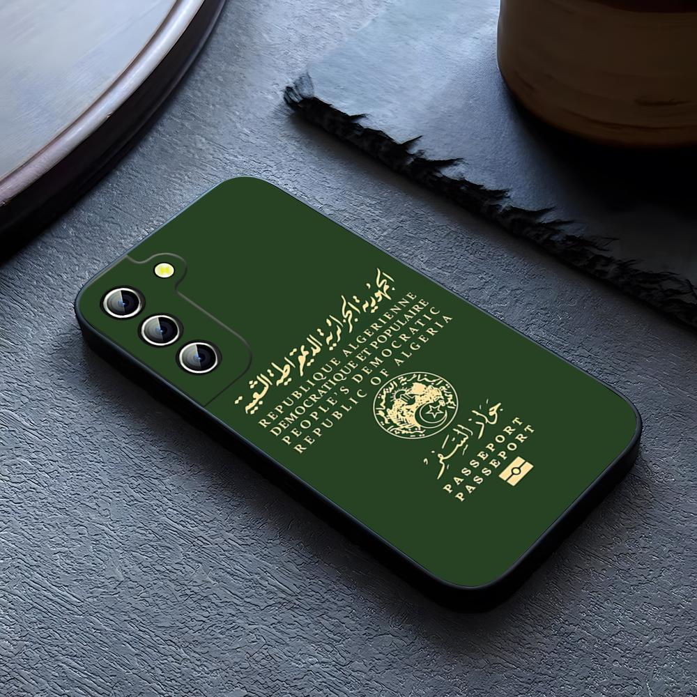 Algerian USA Passport Phone Case For Samsung Galaxy S26 S24 S23 S22 S25 S21 S20 Ultra Fe Plus A54 A24 A55 A53 Coque
