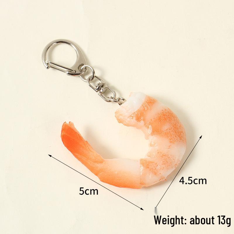 

Брелок из ПВХ в виде хвоста креветки: Креативная подвеска-игрушка «Еда» для сумок и рюкзаков Big shrimp-lobster buckle