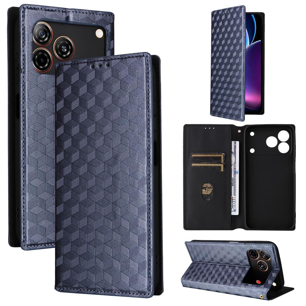 Étui à rabat compatible avec ZTE nubia A57 Étui de protection avec fermeture magnétique Portefeuille Étui de téléphone en cuir