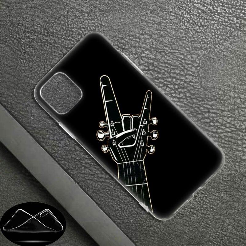 luxury Soft Silicone Phone Case Rock roll skull for Apple iPhone 11 Pro XS Max X XR 6 6S 7 8 Plus 5 5S SE Fashion Cover