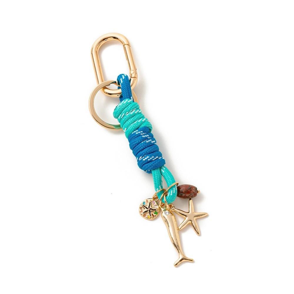 Unique Small Fish Key Chain Elegant Bag Pendant Creative Braided Rope Bag Charm Gift