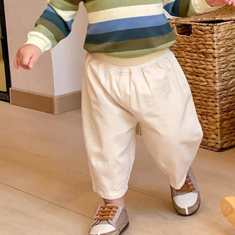Children Pants Spring Autumn Casual Sports Trousers Boys Girls Korean Solid Color Fashion Versatile Kids Baby Clothing Pant
