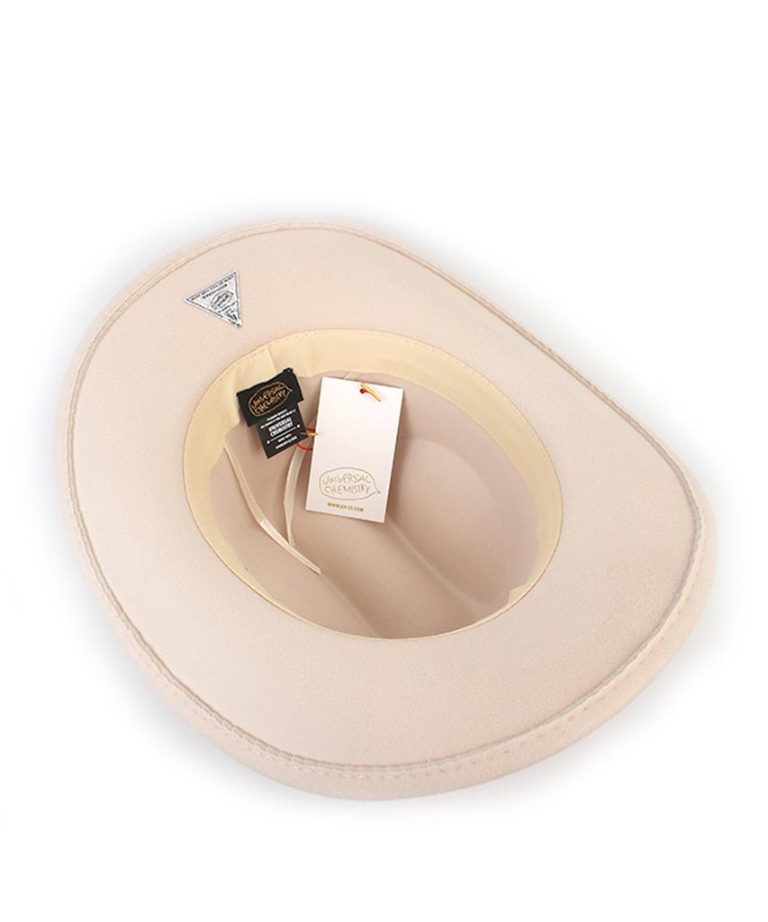 Western Wool Beige Fedora Cowboy Fedora