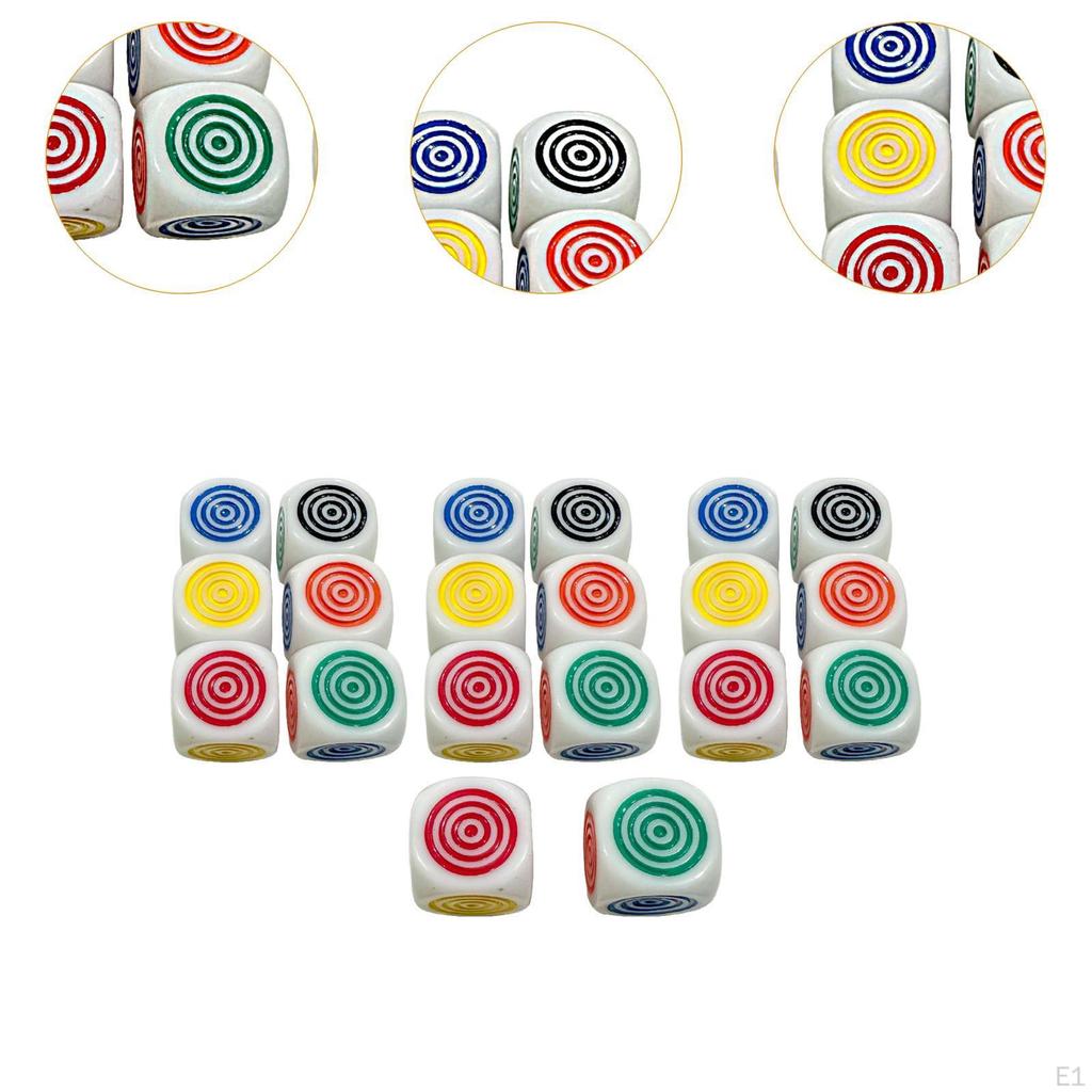 20 Stück Spielwürfel Set Lernspielzeug Klassenzimmer Leichtgewicht Rollenspiel Sammlungen Basteln