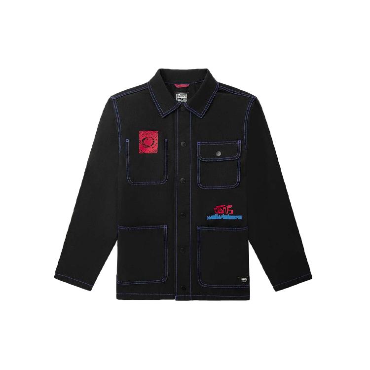 Куртки Vans Мужские Черные Лацканы Умеренные Другое VN0A3WF140C L