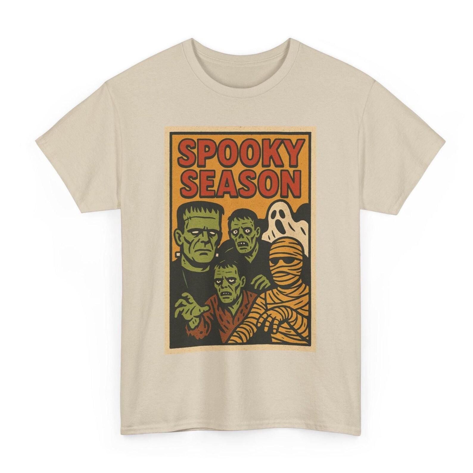 Retro Comic Spooky Season T-Shirt: Unisex Halloween Tee 2XL