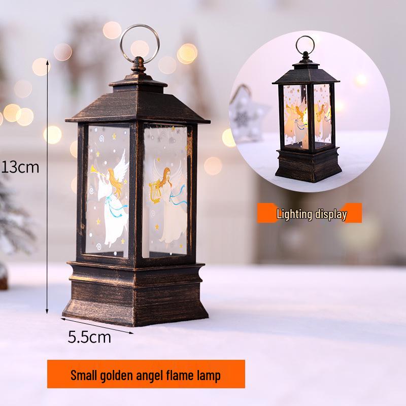 Christmas LED Flame Mini Oil Lamp - Handheld Lantern for Bar, Restaurant, or Home Decor