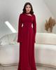 European & American Solid Color Long-Sleeved Slimming Dress for Spring/Autumn