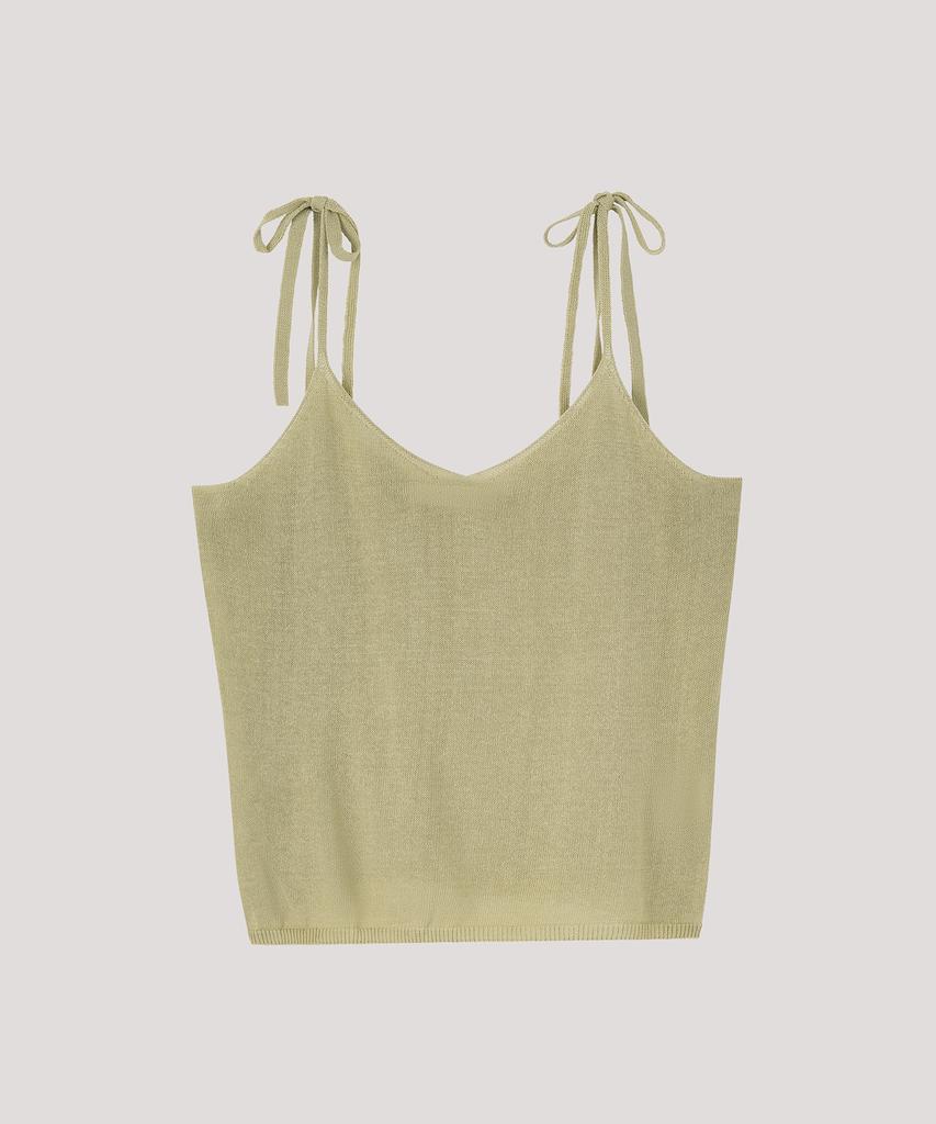 Deolil Twoway String Sleeveless Knit_Light Olive