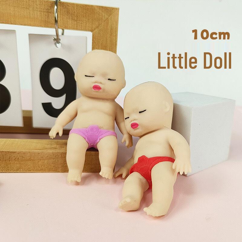 

Decompression Mini Doll Squeeze Toy - Sand Filled, Shapeable TPR Approx. 6CM