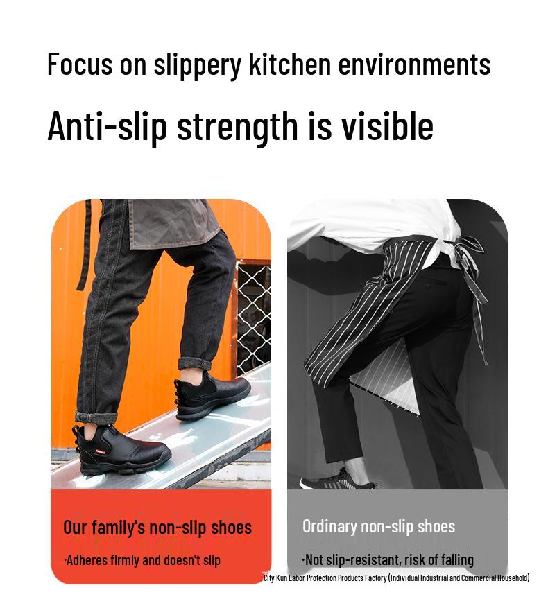 Non-Slip Waterproof Chef Shoes - Oil-Resistant Kitchen Work Footwear