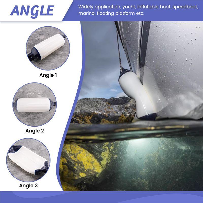 ABTU-2PCS Inflatable Boat Fender PVC Boat Anchor Fender Buoy Yacht Fenders UV Protection Ribbed Bumper Boat Accessories