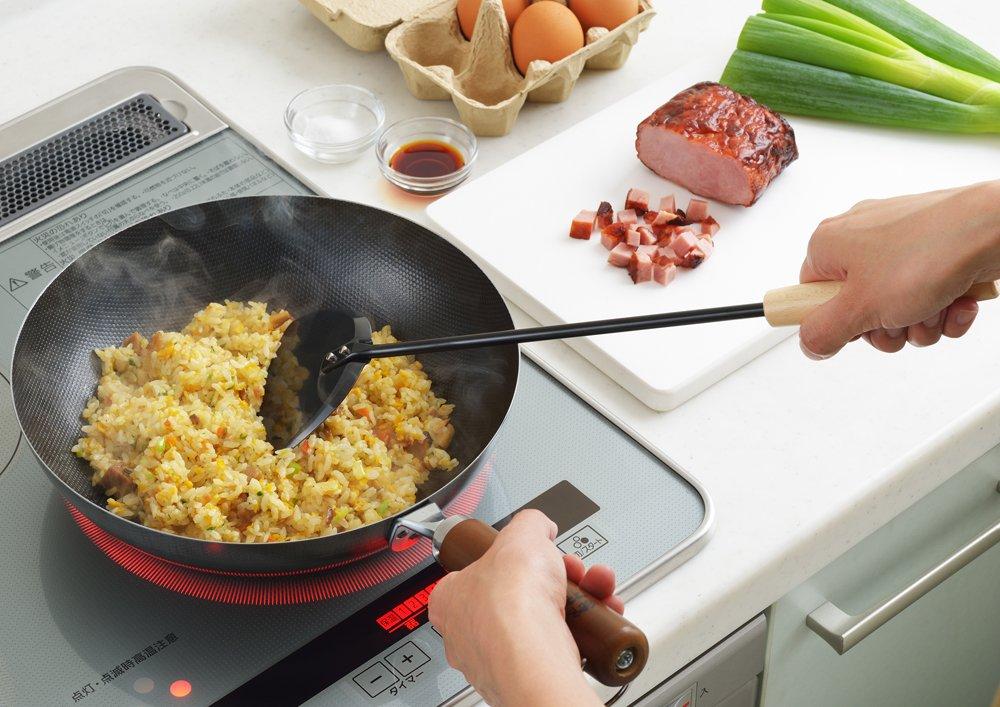 Yoshikawa Turner, Black, 40.7cm, Made In Japan, Cookpal Chinese Spatula, YJ2488