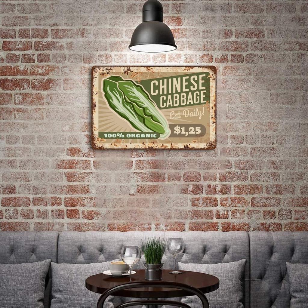 1 Pack Antique-style Metal Wall Art Plate, Weathered Rusty Finish, Great for Bar, Pub, Café, Kitchen, Bedroom, Hallway or Living Room Wall Décor