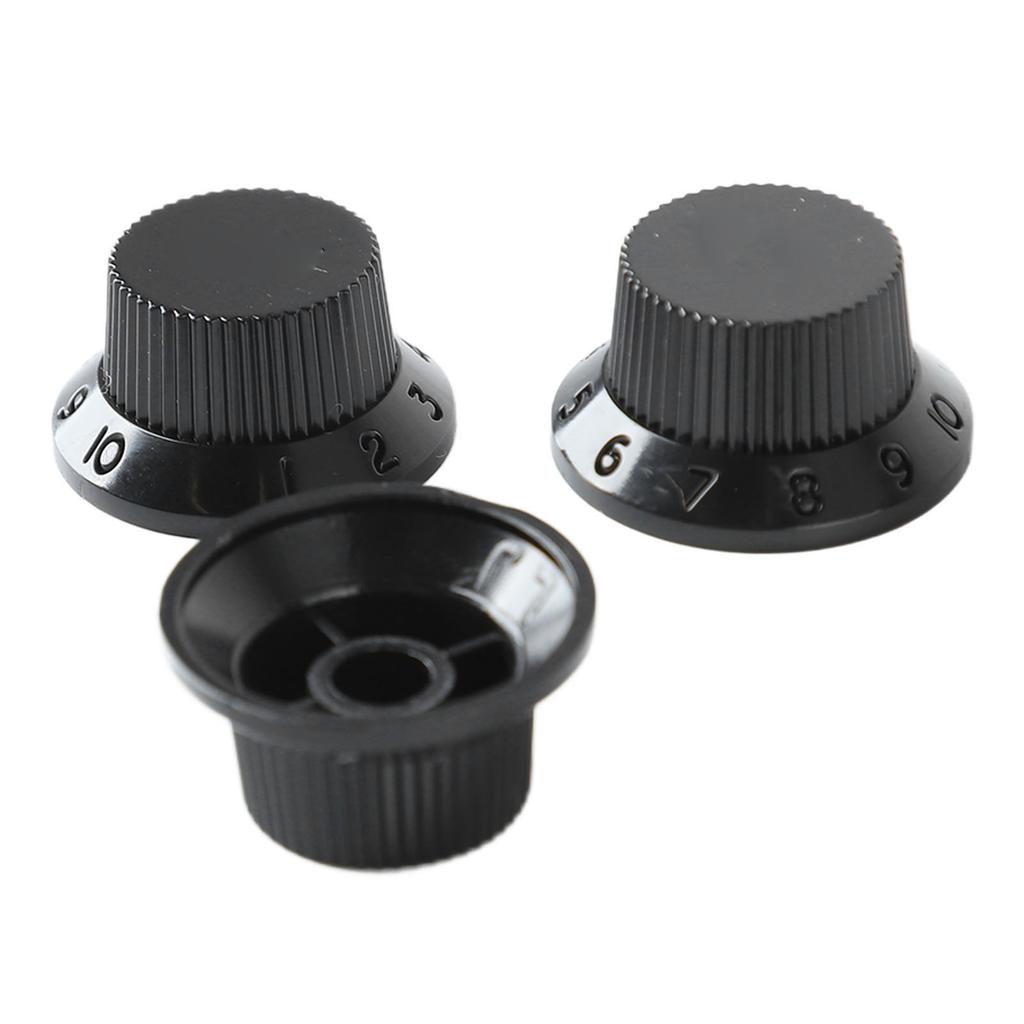 3Pcs Guitar Control Knob 1 Volume 2 Fit Top Plastic Set Kit Instrument Accessory Replacement