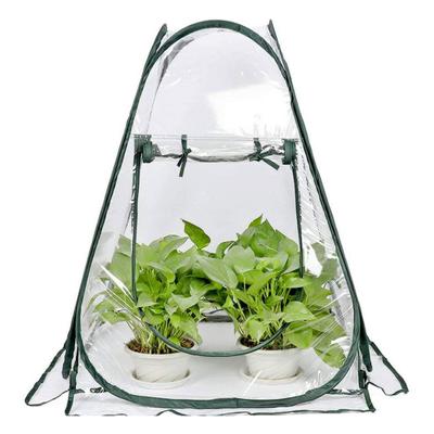 Mini-Gewächshaus-Abdeckung, tragbarer Blumentopf-Schutz, Sonnenraum für drinnen und draußen, transparentes PVC, faltbares Pflanzenhaus zur Vorbeugung von Kälte und Frost