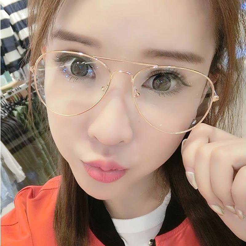 RMM brand glasses with lenses Men and women retro metal frame Plain glasses polit sunglasses
