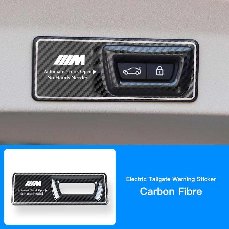 BBLB5 Car Trunk Tailgate Switch Cover Stainless Steel Sticker Auto Interior For BMW X1 X2 X3 X5 X4 X6 X7 G30 G20 G32 G11 G12 F40 F30