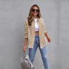 VAYLA Holes Raw-edges Denim Jacket Women Spring Autumn Shirt Style Jeancoat Casual Top Rose-Red Orange Purple Outerwear Lady Coat