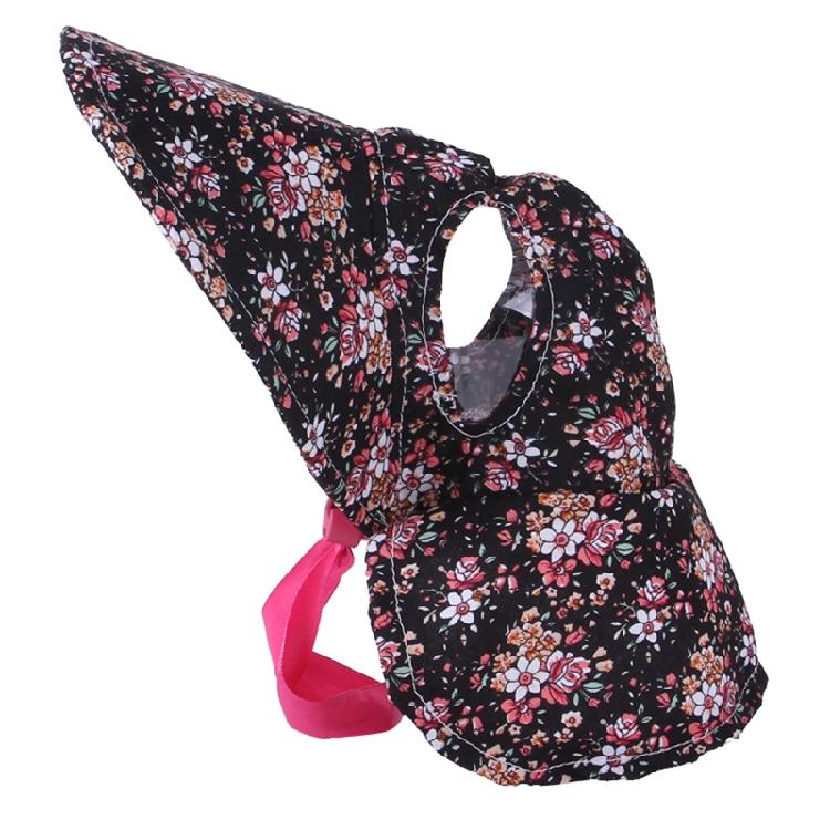Large Brim Pet Cap Eye for Protection Outdoor Cap for w/Ear Hole Adjustable Prin
