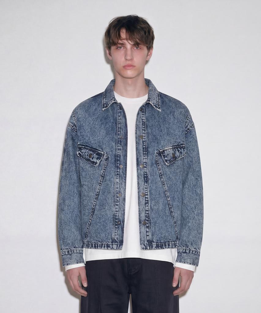 Zensai Oversized Denim Shacket Blue