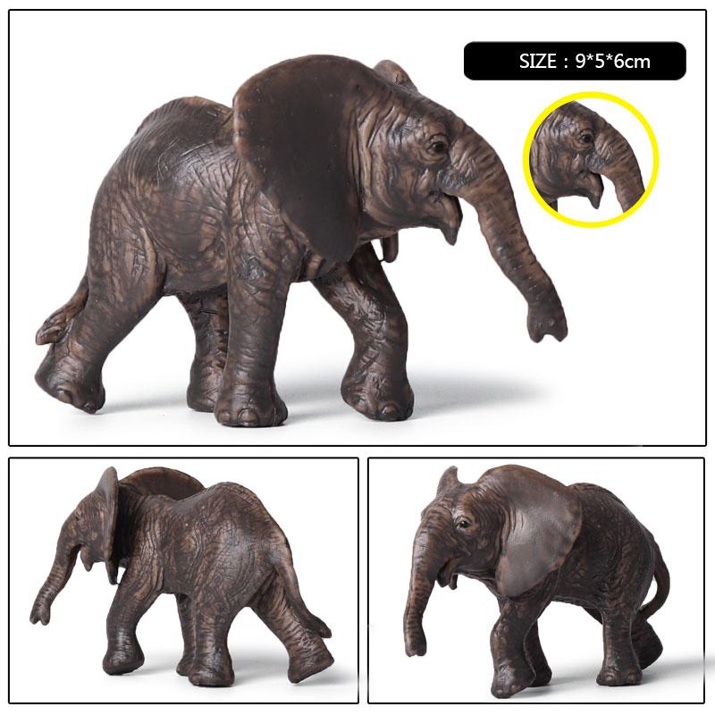 Oenux African Wild Animals Elephant Model Simulation Big Mammoth Action Figures Figurine PVC Educational Toy For Kids Gift
