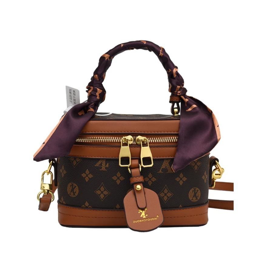 Premium Hand Women's Bag Fashion Printed Ladies Shoulder Bag French Ribbon Handle Crossbody Girl Vintage Daytime Wash Bag