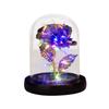 Artificial Rose Flowers Glass Rose LED Light  Gift For Valentine's Day