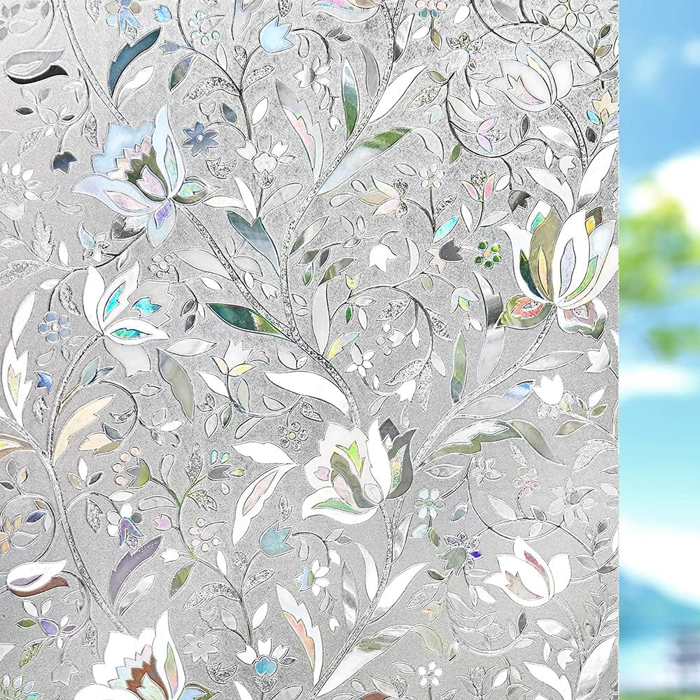 Оконная пленка для конфиденциальности, радужная оконная пленка, 3D декоративная оконная виниловая витражная наклейка, статическая липкая наклейка на окно 30x100cm