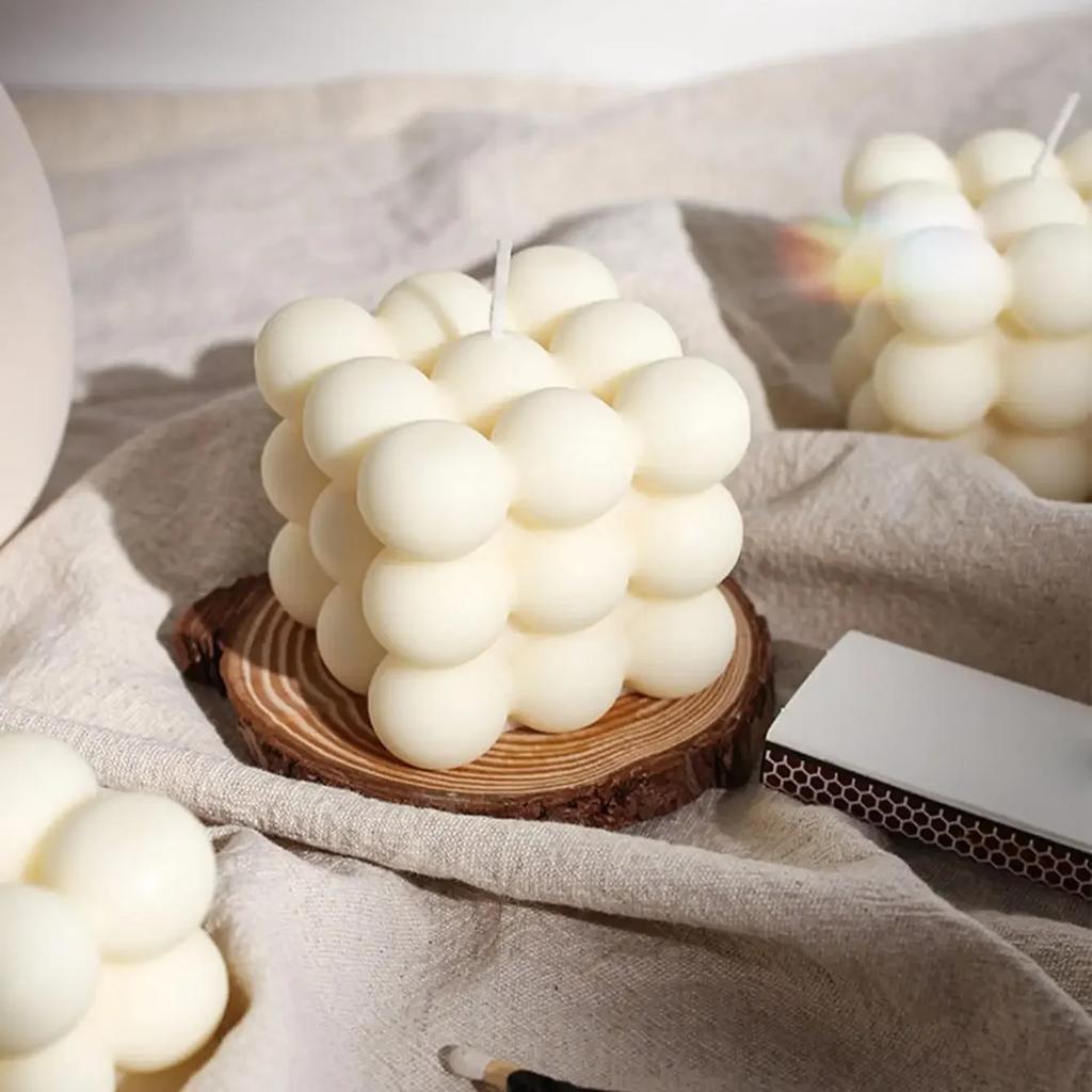 3D Bubble Cube Candles Silicone Mold Magic Ball Aromatherapy Soap Plaster Decor Art Handmade Baking Chocolate Dessert Cake Mould