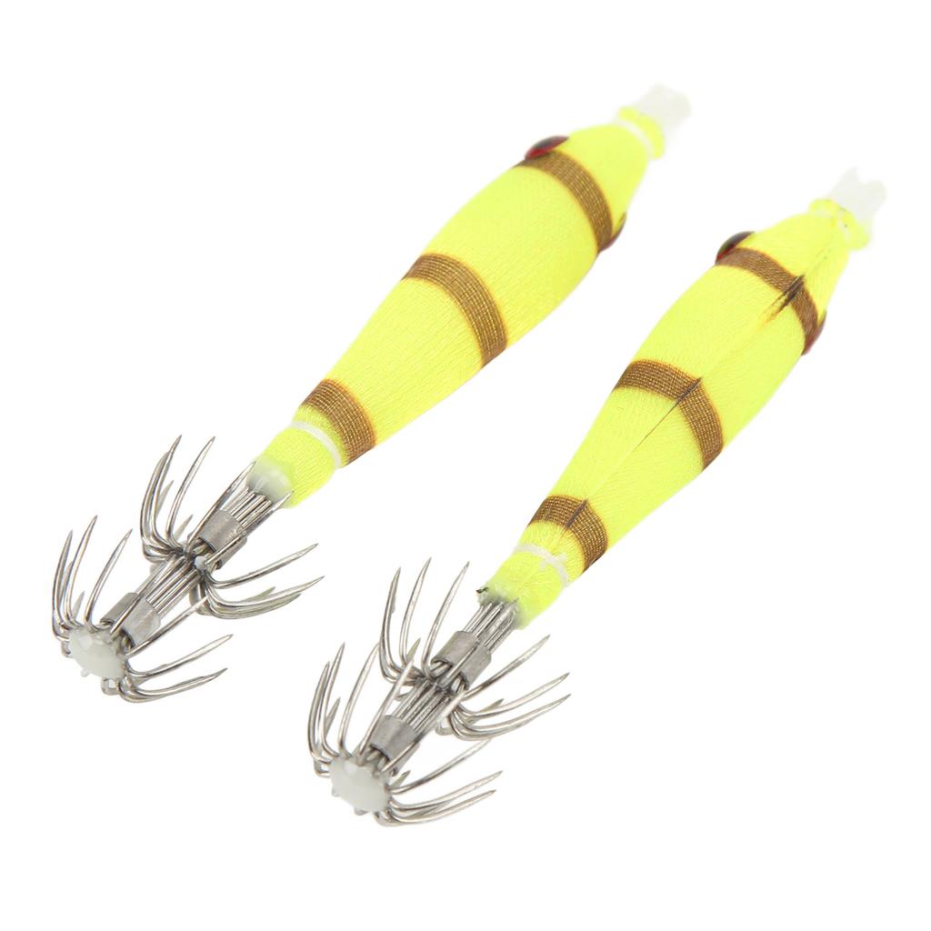 Squid Hook Intensive Luminous Stainless Steel Cuttlefish Jig Polishing Double Row Fishing Bait
