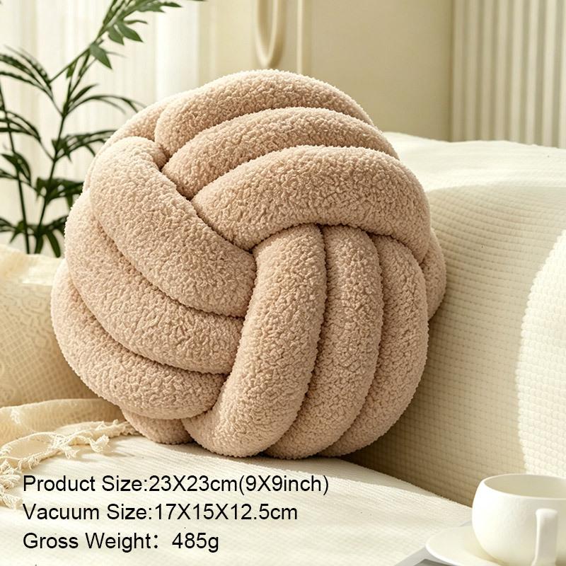 Handmade Knotted Spherical Cushion Pillow for Sofa and Bed