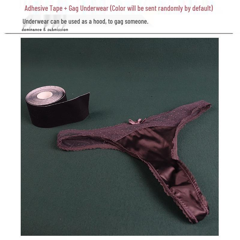 Outdoor Lingerie Stockings: Male SM Exhibitionism Mouth Gag for Training and Anti-Nausea.