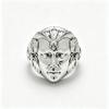 Vintage Human Face Ring Men Adjustable Open Band Gothic Style Retro Copper Jewelry Boyfriend Gift
