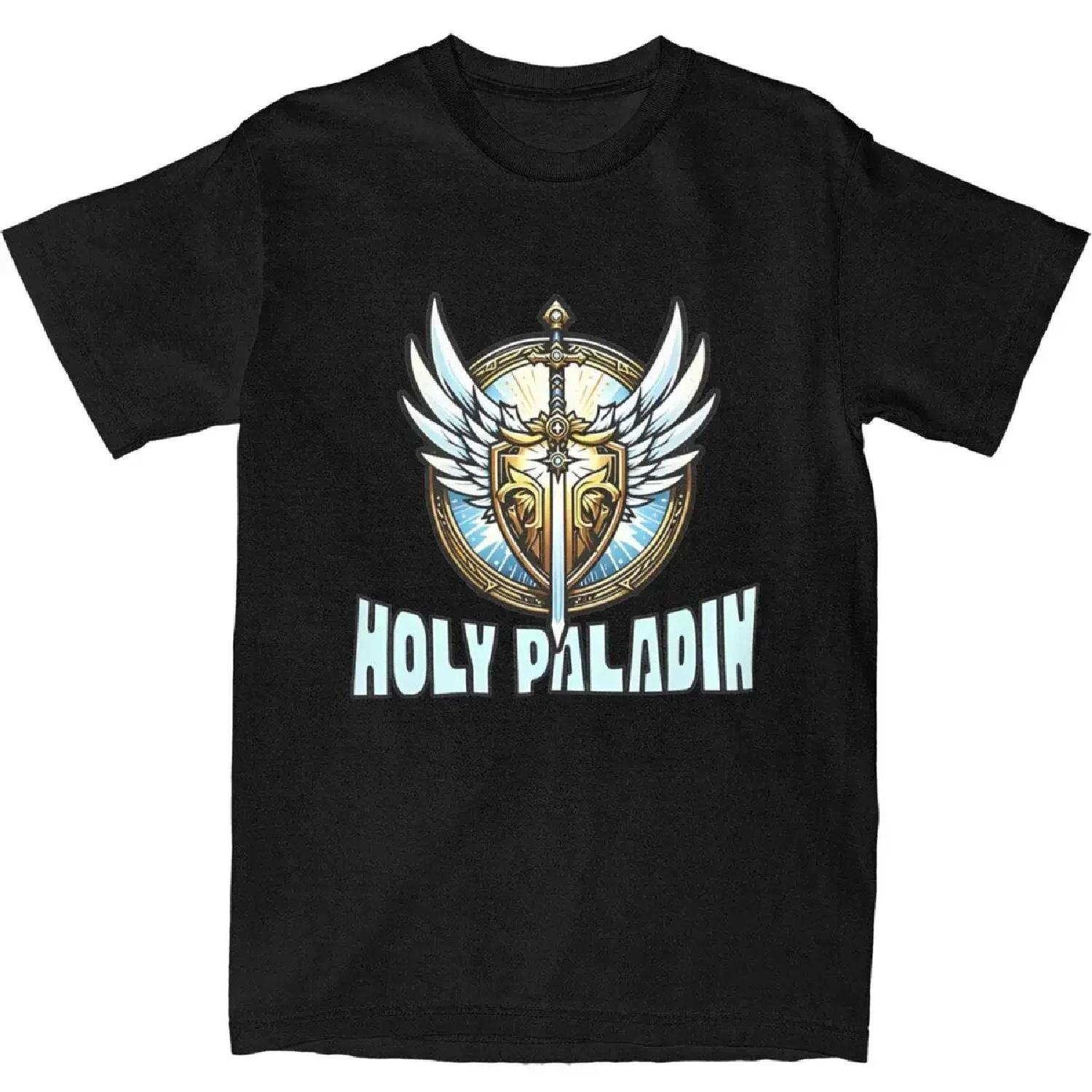 

Men s Holy Paladin T Shirts WOW Game 100 Cotton Tees Summer Streetwear Short Sleeves T Shirt O Neck Harajuku Design Tshirt XXXXXL різнокольоровий