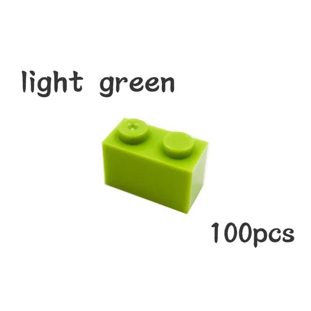 100Pcs DIY 3004 Thick Constructing Blocks Particle Figures 1x2 Dots Brick Works With Educational Creative Construction Leduo Kid Toy