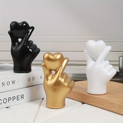 Ornements geste d'amour Saint-Valentin simples de bureau salon décoratifs artisanat en résine