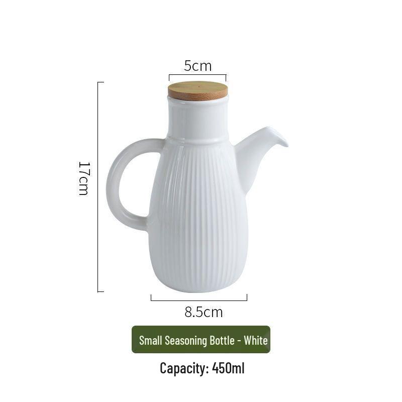 Ceramic Leak-Proof Oil Pot - Large Capacity for Home Use