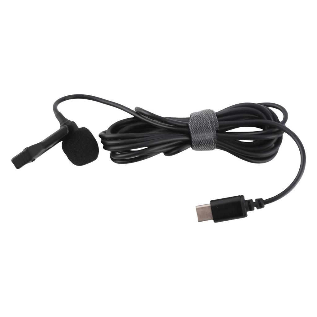 Lavalier Microphone USB Type C Wired Lapel Mic for Interview Smartphone Recording Video Online Class Game Live Streaming