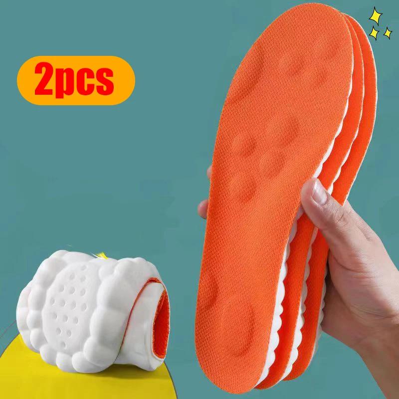 4D Latex Sport Insoles Super Soft High Elasticity Shoe Pads Anti-pain Deodorant Cushion Arch Support Running Insoles Foot Insole