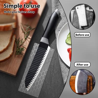 5Pcs Diamond Sharpening Stones Efficient Diamond Sharpening Plates with Honeycomb Surface Non Slip Diamond Lapping Plate Knife