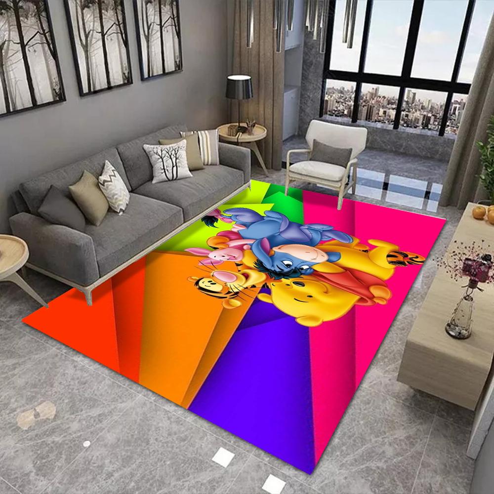 Winnie the Pooh Tištěný Oblastní Koberec Koberec pro Domácí Obývací Pokoj Ložnici Pohovku Rohožka Kuchyňská Dekorace Protiskluzová Podložka na Podlahu Dekorace
