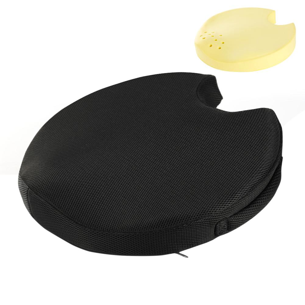

Slow Rebound Seat Cushion Breathable Memory Foam Chair Pad for Home Study Office Black mesh cloth + non-slip cloth40 * 40 * 6cm#0