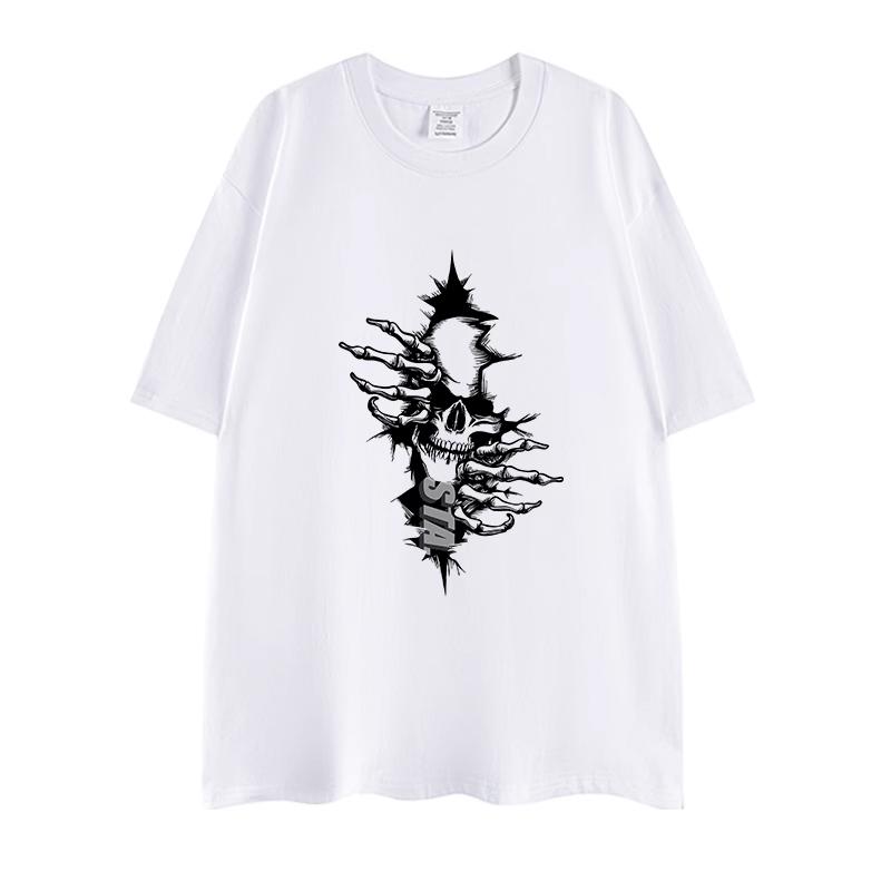 

Mens Tshirt Oversized Hip Hop Short Sleeve Tops Cotton Print Streetwear Letter Summer Korean Fashion Harajuku Graphic Clothing S