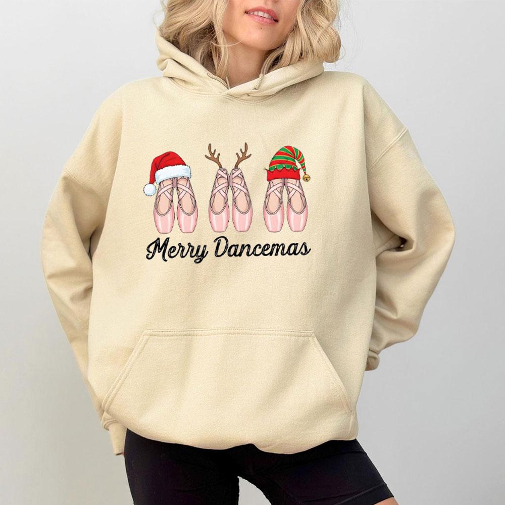 Merry Dancemas Abbigliamento Invernale Donna Natale Balletto Ragazza che Danza Natale Ragazza Ballerina Ragazza Ballerina Natale Felpa con Cappuccio