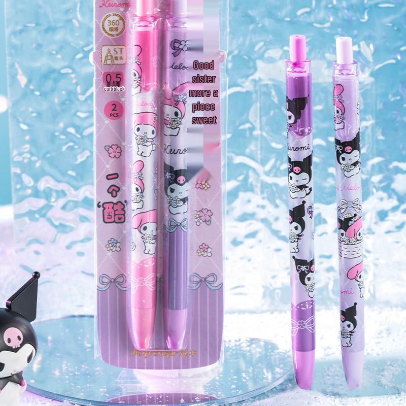 Sanrio Kuromi & My Melody Cute Ballpoint Pen - Black Ink, Perfect for Students and Best Friends