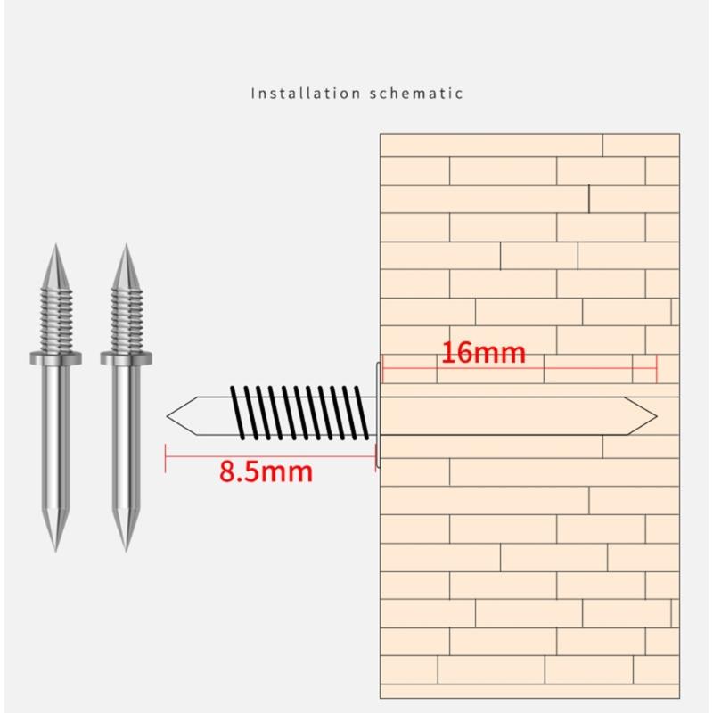 100 Skirting Thread Nails Traceless Nails Sheep Horn Nails Simple Installations