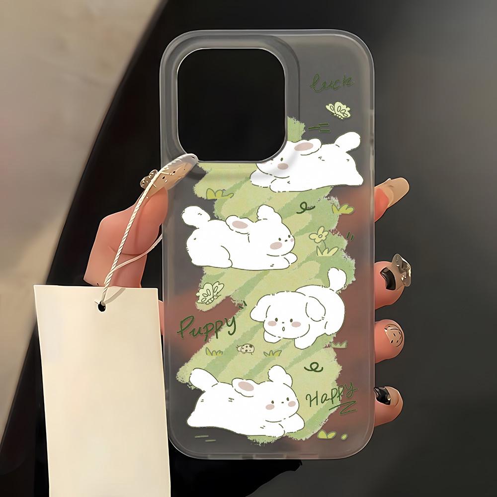 Mobile Phone Cases for iPhone 11 13 15 Pro Max 12 14 Pro Max Case iPhone 16 15 Plus 13 Pro 12 Mini 13 Mini Frosted Texture Painted Cartoon Flowers