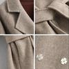 Wollmantel Damen Herbst und Winter Doppelseitiger, verdickter, schlanker, mittellanger Wollmantel